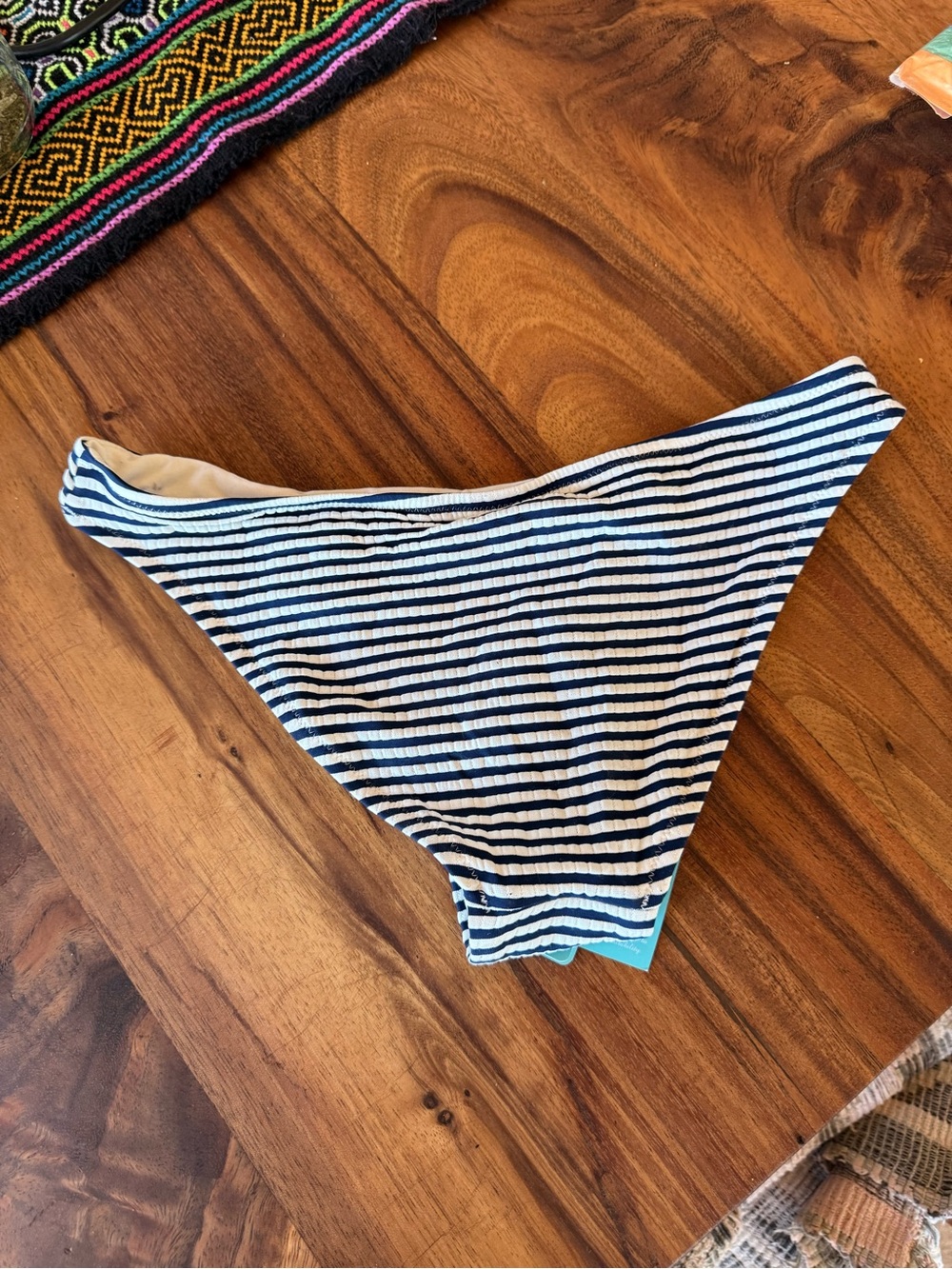 Melissa Odabash Striped Navy and White Women’s Swim Bottom